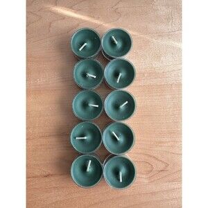 Vintage PartyLite Spruce In The Snow 10 Unused Tea Light Candles Christmas